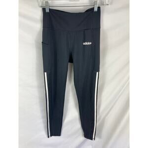 Adidas Climalite 3 Stripe Leggings Size Small